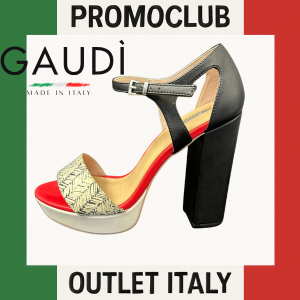 Дамски сандали Gaudì,50 % естествена кожа, 50% еко кожа,височина на тока 12 см, номер 39, Италия